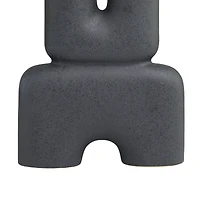 The Novogratz 15" Black Ceramic U-Shaped Abstract Vase