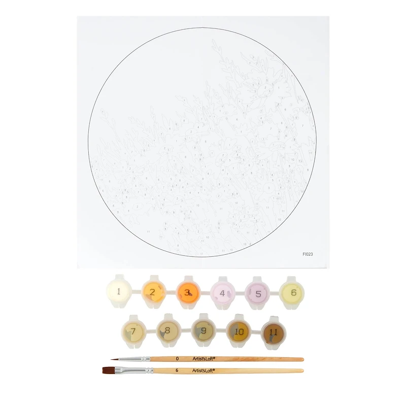 Flower Field Paint-by-Number Plywood Surface Kit by Artist's Loft®