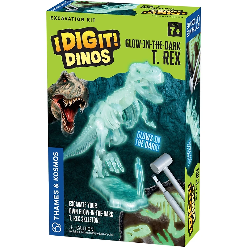 Thames & Kosmos I Dig It! Dinos Glow-in-the-Dark T. Rex Excavation Kit