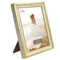 Expressions™ Cream & Gold Leaf Frame by Studio Décor