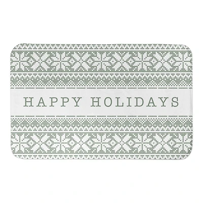 Sage Sweater Pattern Bath Mat