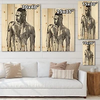 Designart - Handsome African Man Portrait On White I