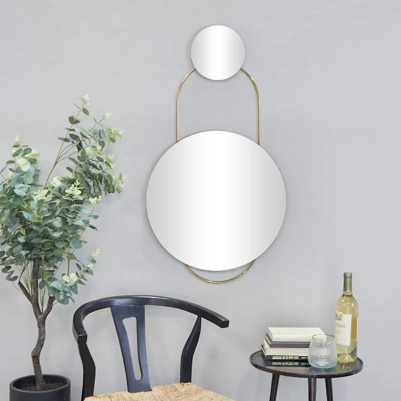 Gold Metal Wall Mirror 20" x 1" x 27"