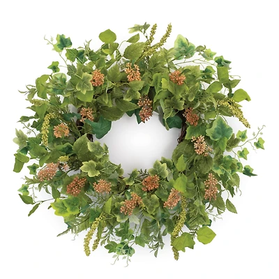24.5" Mixed Seeded Foliage Wreath