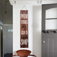 American Art Décor™ 47.25" Patio Friendship Grillin' Chillin Double-Sided Hanging & Leaning Wall Sign