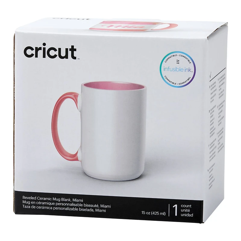 Cricut® 15oz. Miami Beveled Ceramic Mug Blank