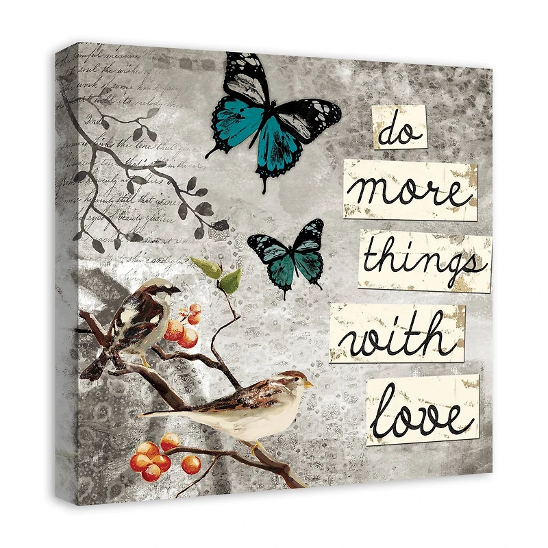 Do More Things With Love 20" x 20" Canvas Wall Art