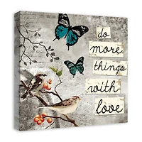 Do More Things With Love 20" x 20" Canvas Wall Art