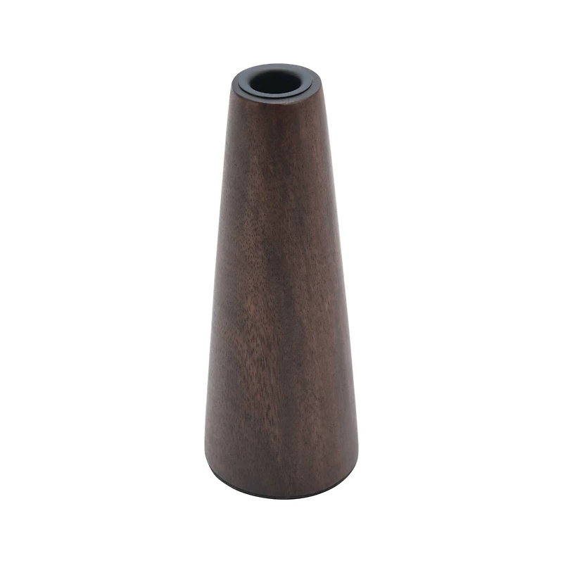 Hello Honey® 8'' Walnut Cone Shaped Mango Wood Taper Candle Holder