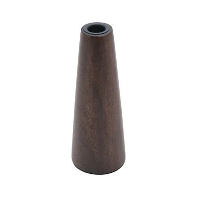 Hello Honey® 8'' Walnut Cone Shaped Mango Wood Taper Candle Holder