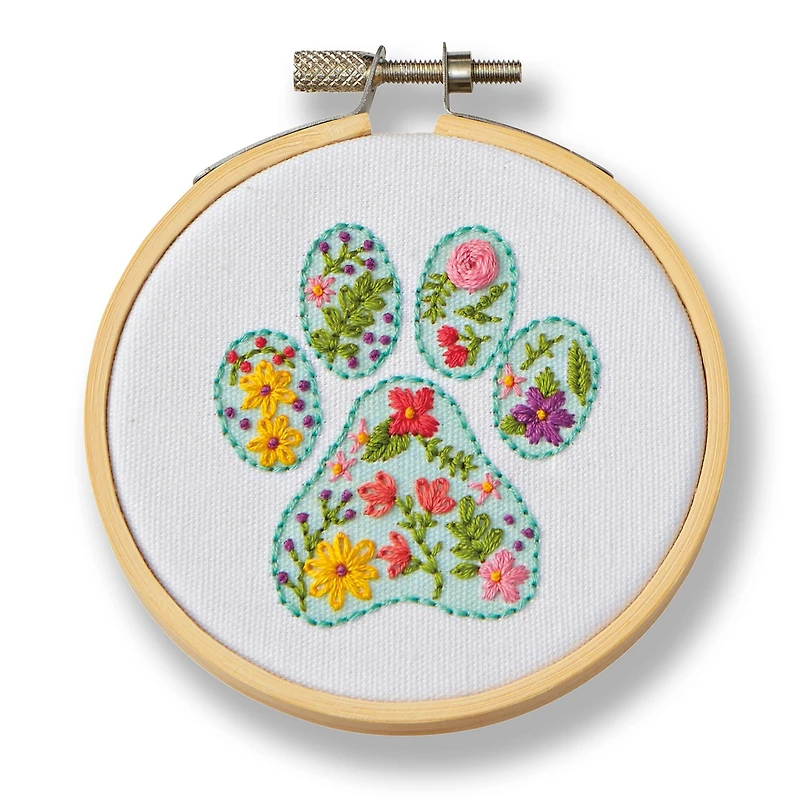 Paw Embroidery Kit by Loops & Threads®