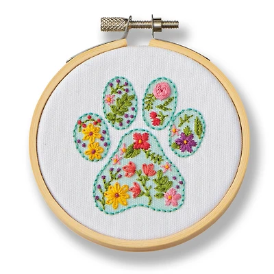 Paw Embroidery Kit by Loops & Threads®