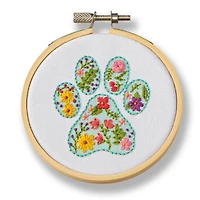 Paw Embroidery Kit by Loops & Threads®