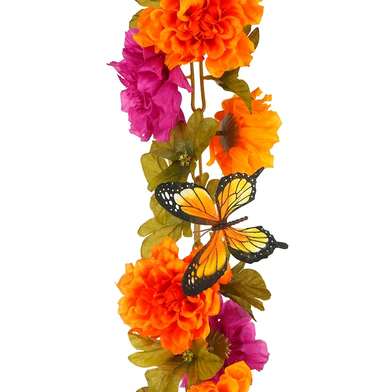 6ft. Marigold with Butterfly Chain Garland by Ashland