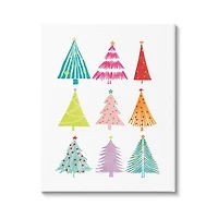 Stupell Industries Varied Fun Christmas Trees Canvas Wall Art
