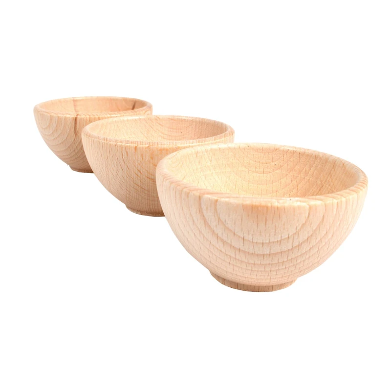 TickiT® Wooden Bowls, 3ct.