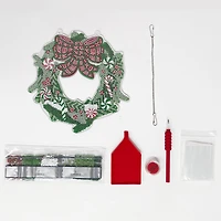 8" Peppermint Plaid Wreath Diamond Art Kit by Make Market®