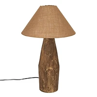 Hello Honey® 26" Natural Reclaimed Wood Swivel Neck Table Lamp with Jute Shade