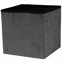 Sorbus 15" Faux Suede Storage Ottoman Cube