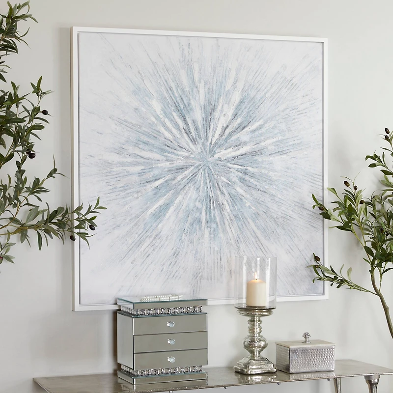 Silver Glam Jewelry Box, 11" x 8" x 11"