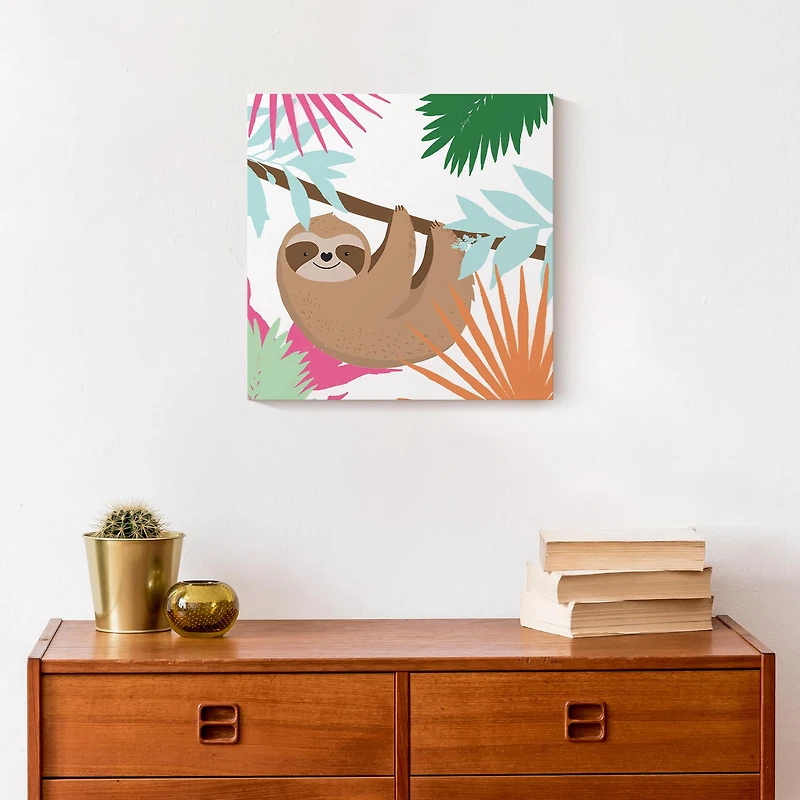 Lazy Sloth Canvas Wall Art
