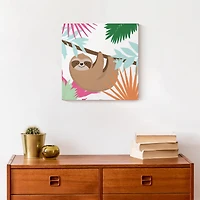 Lazy Sloth Canvas Wall Art