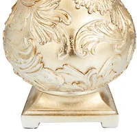 13" Gold Round Traditional Decorative Jar