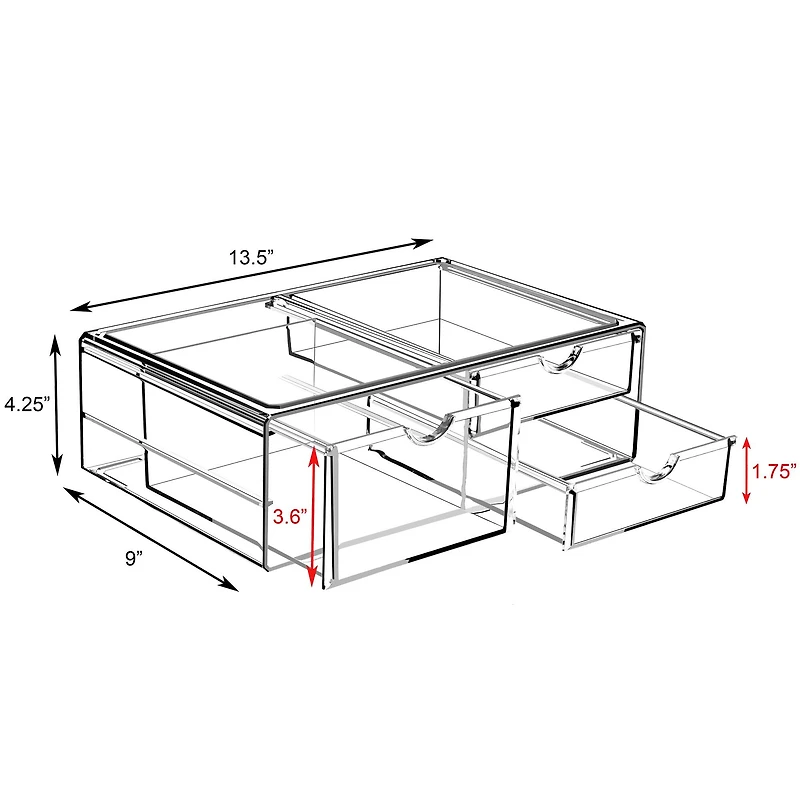 Sorbus -Drawer Extra Large Acrylic Cosmetic Organizer