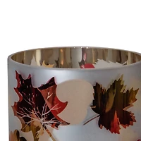 6" Matte Autumn Leaf Flameless Glass Candle Holder