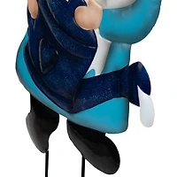 21.25" Blue Gardening Gnome Spring Yard Sign Garden Stake