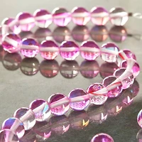 Pink Opal Glass Round Beads, 8mm by Bead Landing™