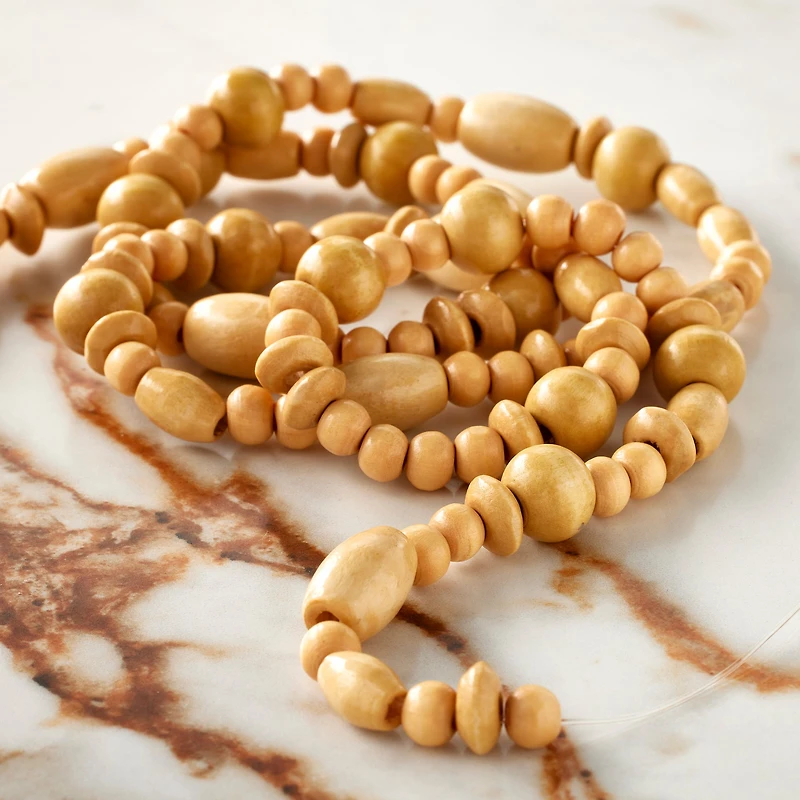 Tan Wood Mixed Beads by Bead Landing®