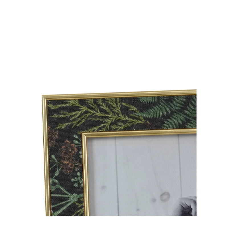 5" x 7" Holiday Pattern with Gold Edges Plastic Frame by Studio Décor