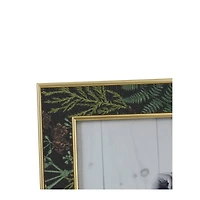 5" x 7" Holiday Pattern with Gold Edges Plastic Frame by Studio Décor