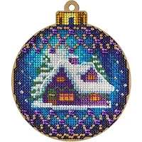 Wonderland Crafts Winter Home Ornament Cross-Stitch Kit