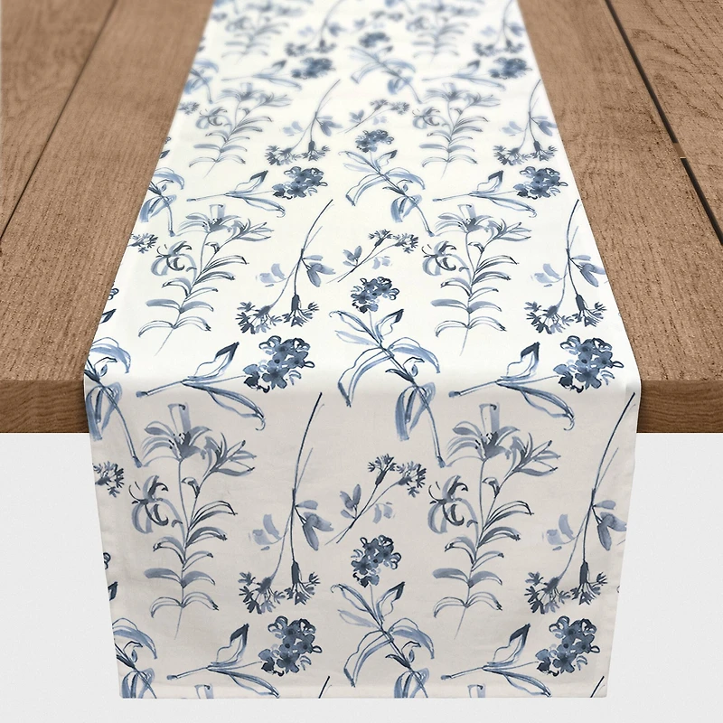 Floral Pattern 16" x 90" Cotton Twill Runner