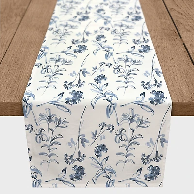 Floral Pattern 16" x 90" Cotton Twill Runner