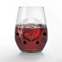 15oz. Red, White, & Boozy Engraved Wine Glass