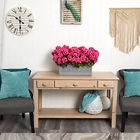 18” Beauty Geranium in Stone Planter