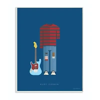 Stupell Industries Kurt Cobain Minimalist Illustration Wooden Wall Plaque