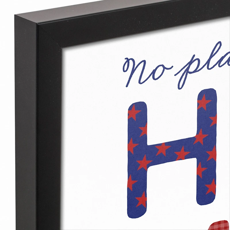 No Place like Home Black Framed Canvas