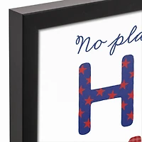 No Place like Home Black Framed Canvas