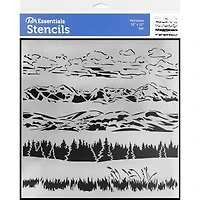 PA Essentials Horizons Stencil, 12" x 12"