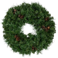 24" Dakota Red Pine Artificial Wreath with Pinecones