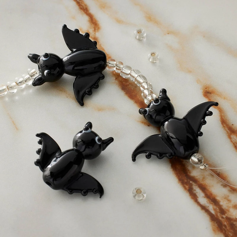Black Bat Lampwork Glass Bead Mix by Bead Landing™