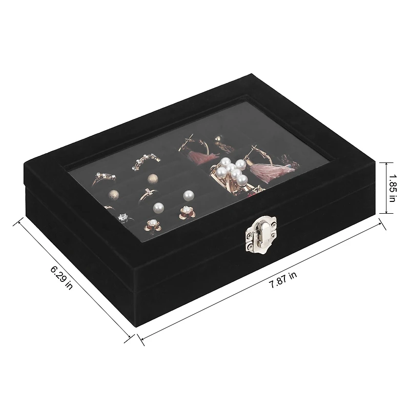 NEX™ 8" Velvet Jewelry Organizer For Earring and Rings
