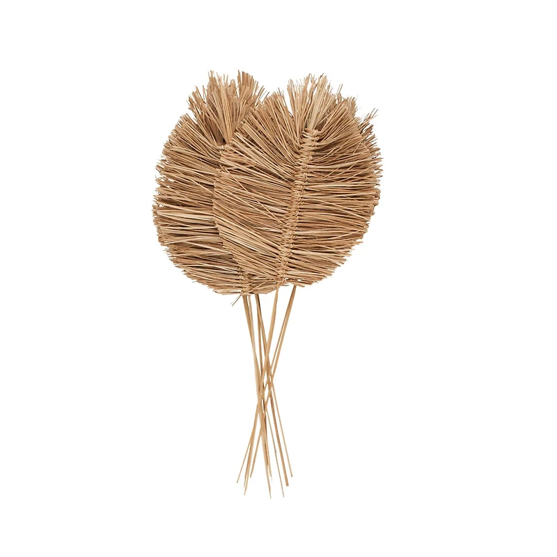 32" Brown Dried Grass Spear-Shaped Foliage with Sharp Stems