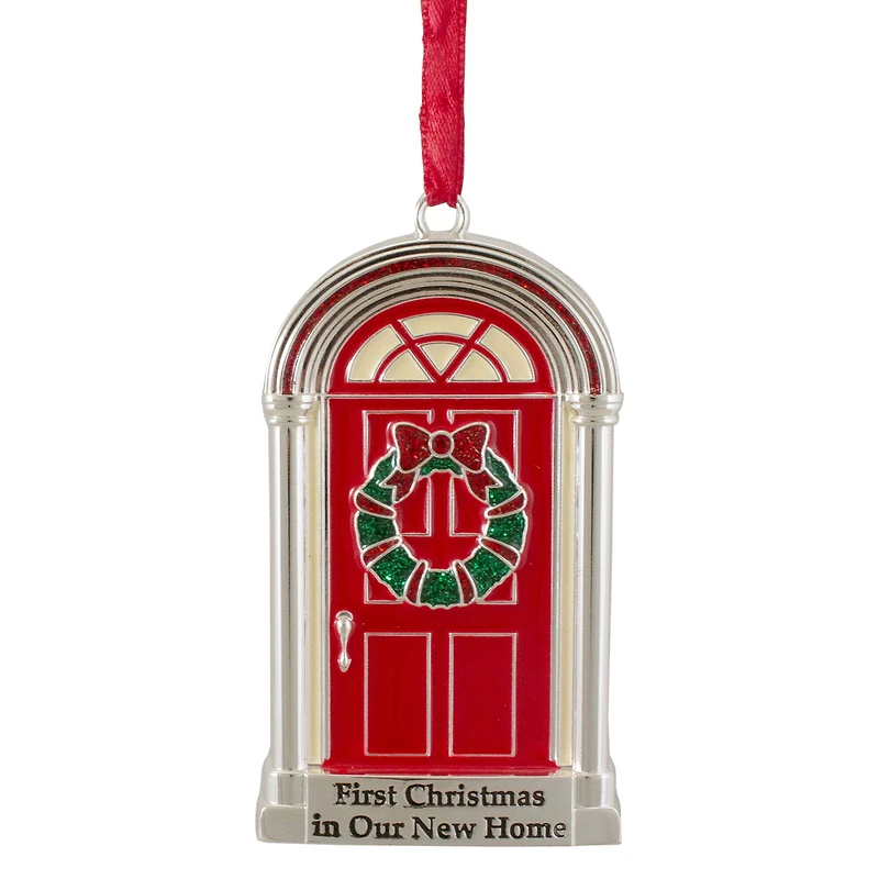Silver Plated First Christmas in Our New Home Crystal Embellished Ornament