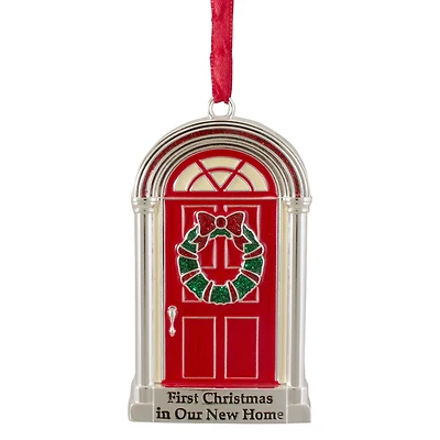 Silver Plated First Christmas in Our New Home Crystal Embellished Ornament
