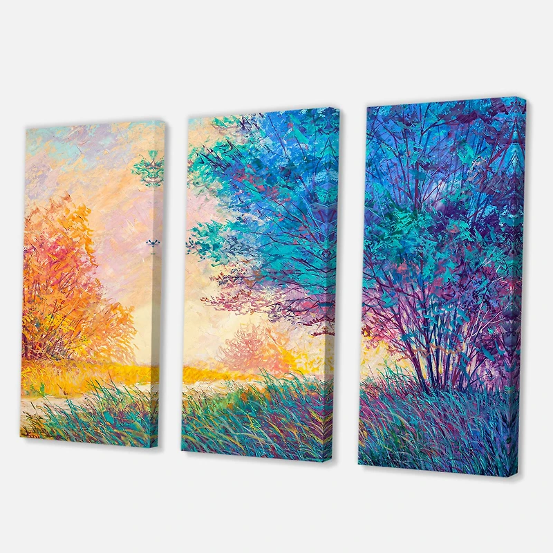 Designart - Sunset In Autumnal Landscape